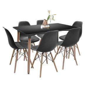 Comedor Minimalista con 6 sillas Eames y Mesa Eames 